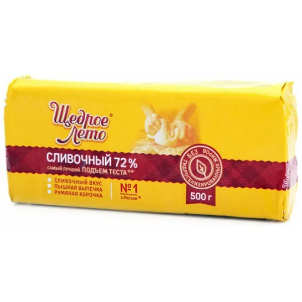 Щедрое лето Маргарин 72%, 500 г - image 3