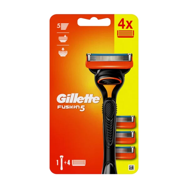 Станок для бритья мужской Gillette Fusion 5 c 4 сменными картриджами - image 1