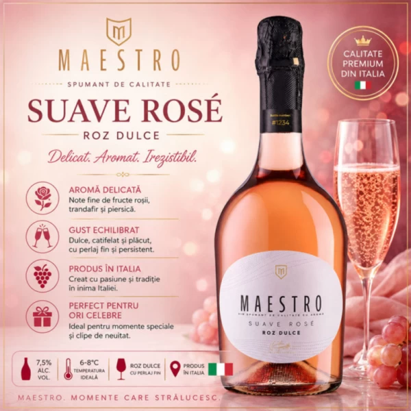 Maestro Spumant Suave Rose rose dulce 0,75l - image 2