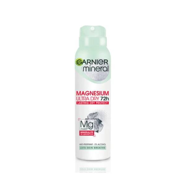 Garnier Mineral Magnesium Ultra Dry дезодорант-антиперспирант-спрей для женщин, 150 мл - image 1