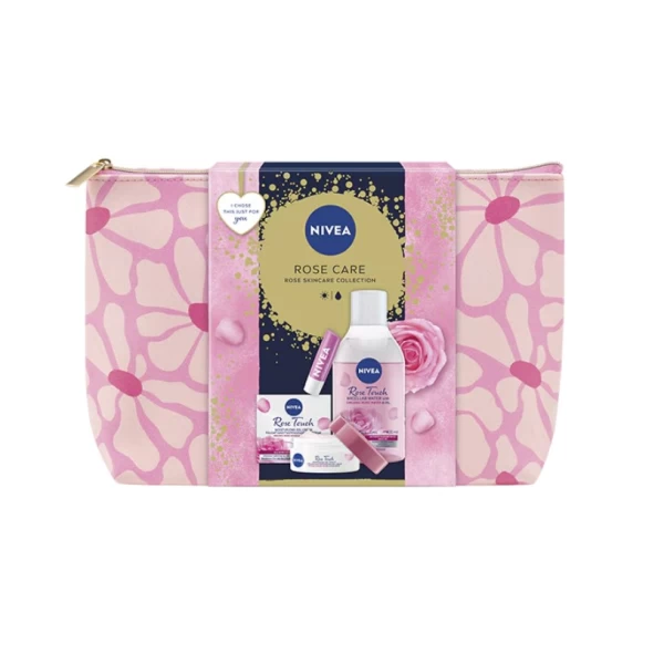 Set Cadou 2025 Nivea Rose Care Bag (CrZi, Mic, Lip) - image 1