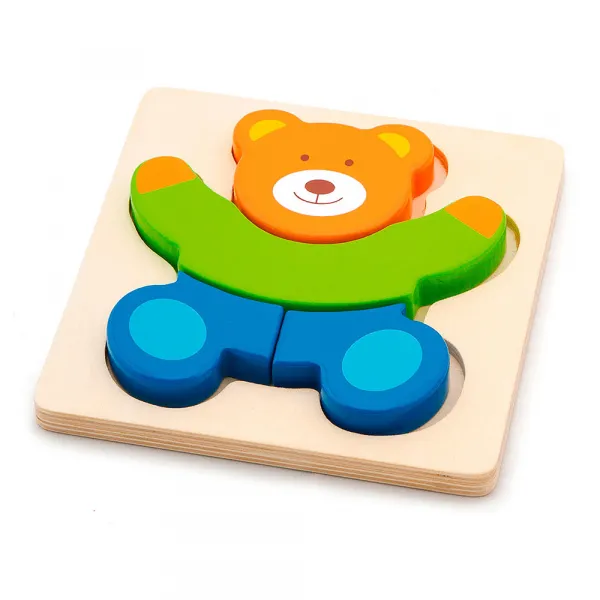 Деревянный мини-пазл мишка Viga toys 50169 - image 2