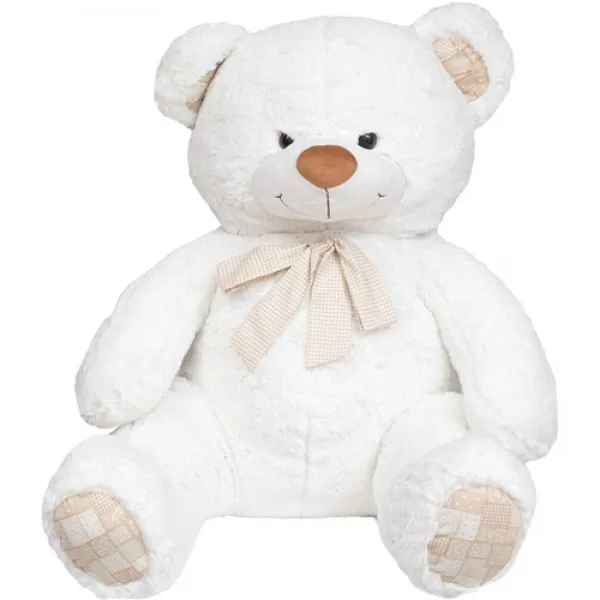 Мишка 1 бело-коричневый h=130 см - image 1