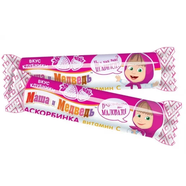 Аскорбинка Конфитрейд Маша и Медведь Клубника 30г - image 1