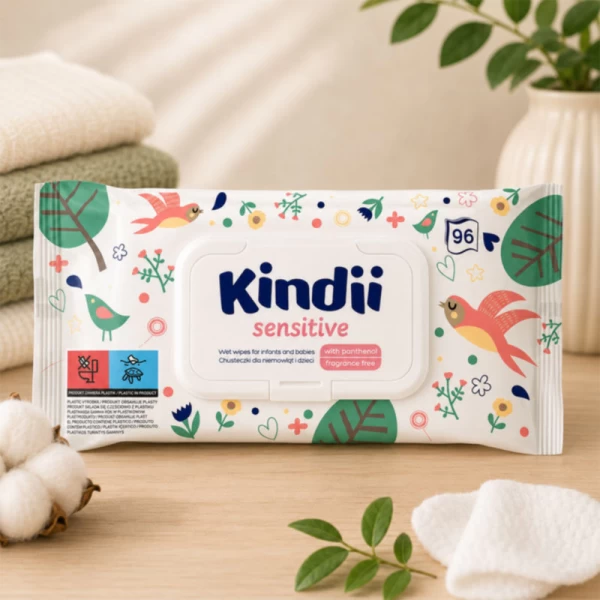 Детские влажные салфетки Kindii Sensitive 96 шт - image 2