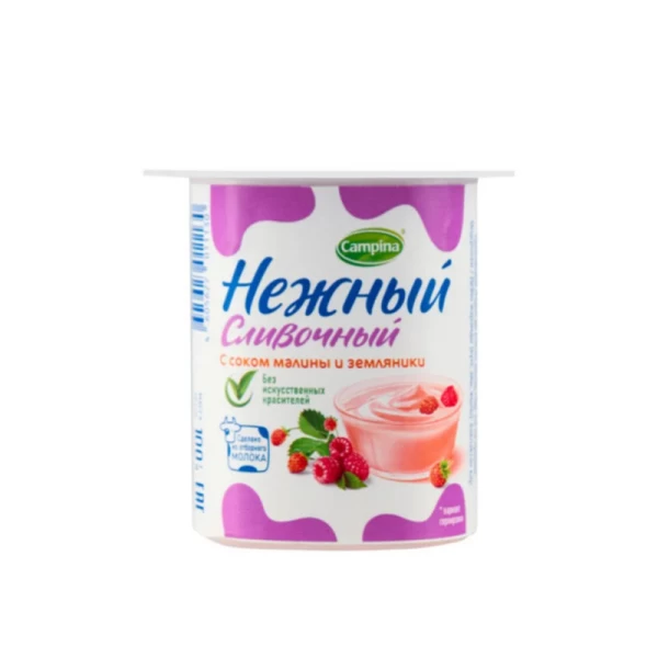 Iaurt Nejnii 5% cu suc de zmeură și căpșuni 100 g - image 1