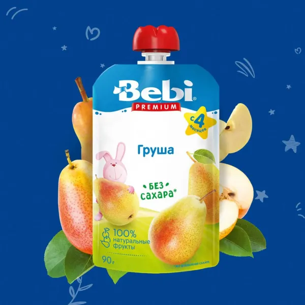 Пюре Bebi Premium груша 90г с 4 месяцев - image 2