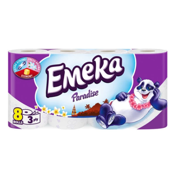 Emeka Hartie igienica, 3 straturi, 8 role Paradise - image 1