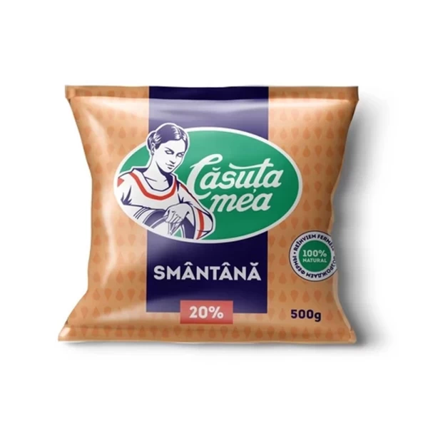Casuta Mea Smantana 20%, 500g pelicula - image 1