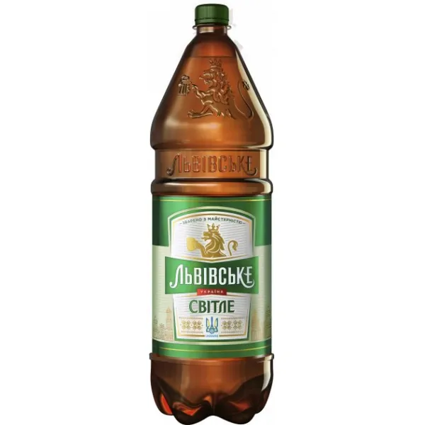 Львовское пива светлое фильтрованное 4.3% 2.35 л - image 1