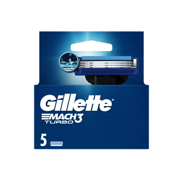 Gillette Rezerve aparat de ras Mach3 Turbo Aloe 5 buc - image 2
