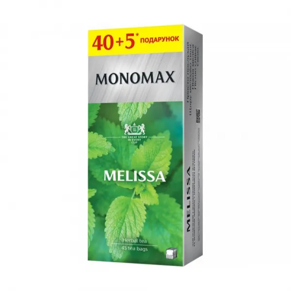 Зеленый чай Мономах Melissa в пакетиках 40+5 шт - image 2