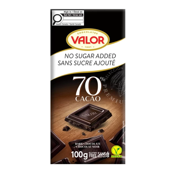 Valor Ciocolata 70% neagra stevia 100 g - image 2
