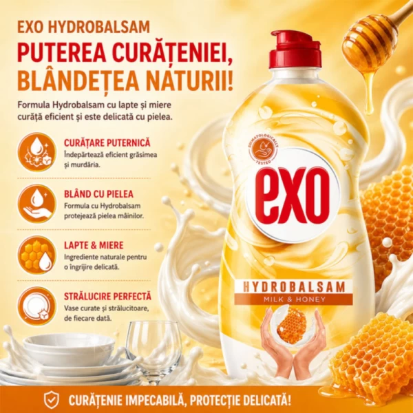 EXO Balsam Detergent de vase 400ml Milk & Honey - image 2