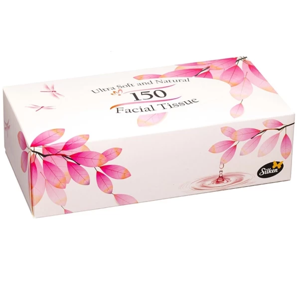 Silken servetele cosmetice 150 buc 2-str Natutal - image 1