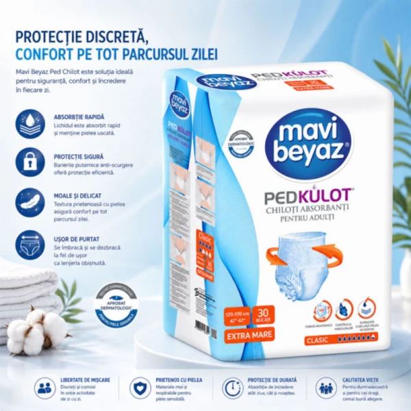 Mavi Beyaz Chilotei pentru maturi XL 120-170 cm 30 buc - image 2