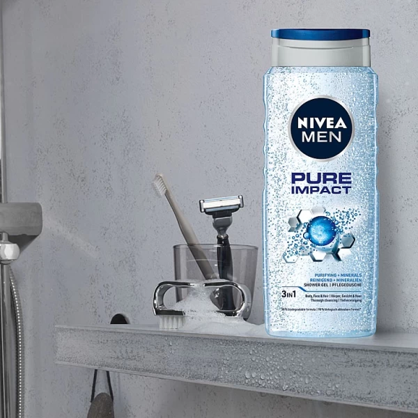 Nivea Gel de dus Pure Impact 500 ml - image 2
