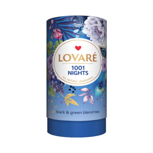 Lovare Ceai 80 g negru și verde 1001 Nights, cu fructe și petale de flori - image 1