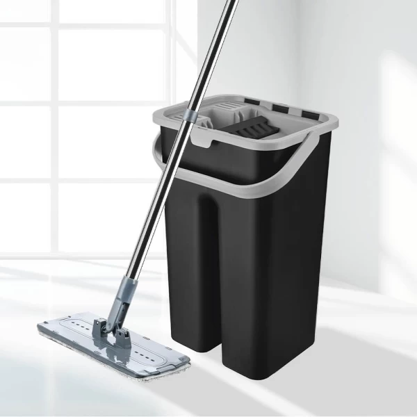 Proff Style Set cu mop Plat, 9 litri, Negru - image 5