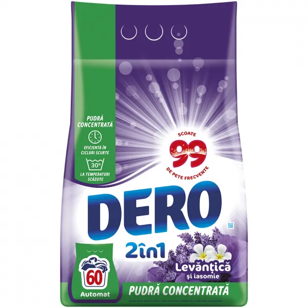 Dero Detergent de rufe 2in1 4,5kg Lavantica si Iasomie (60 spalari) - image 1