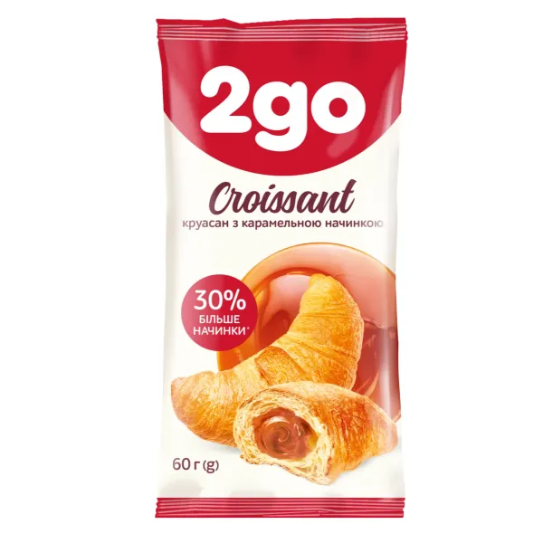 2Go Круассан миди  60г с карамельной начинкой - image 1