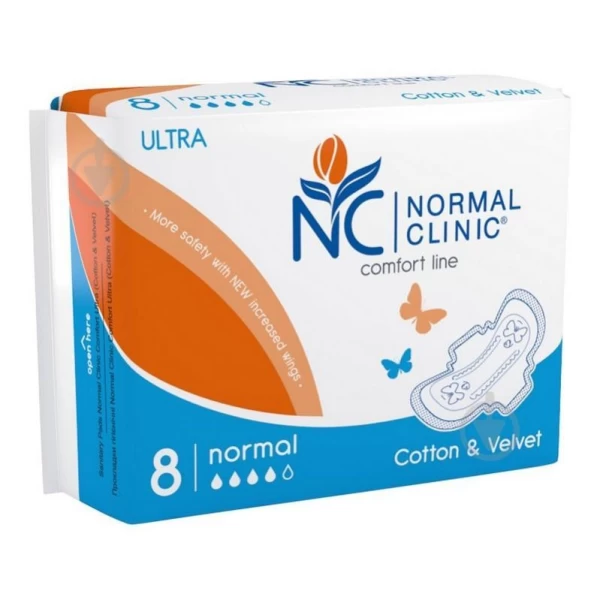 Normal Clinic Absorbante Ultra Cotton & Velvet Normal 8buc - image 1
