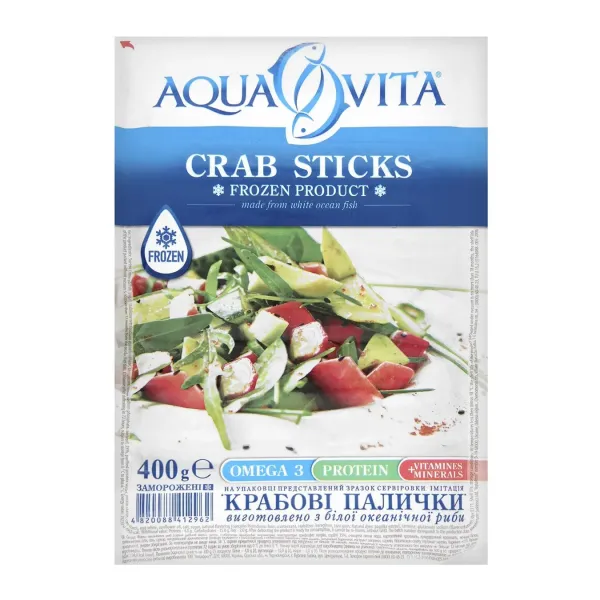 Aquavita Крабовые палочки Aqua Vita замороженные 400г - image 1
