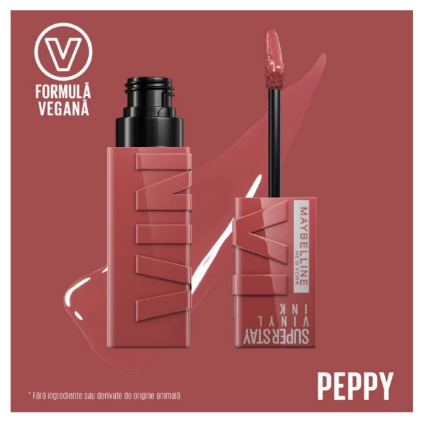 Maybelline Ruj lichid rezistent SuperStay Vinyl Ink 115 Peppy - image 5