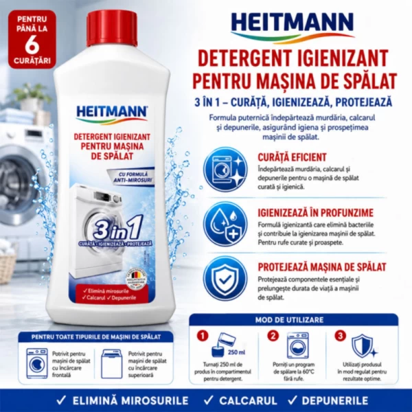 Heitmann Anticalcar pentru masina de spalat 3 in 1 250ml - image 2