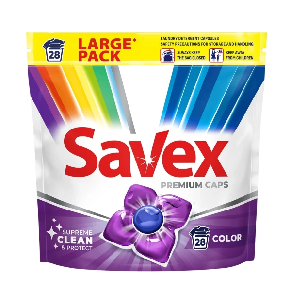 Savex Detergent capsule 28 buc 2in1 Color - image 1
