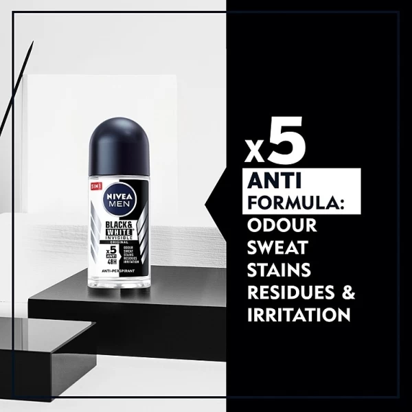 Nivea Men Дезодорант roll-on Black & White Power 50 мл - image 3