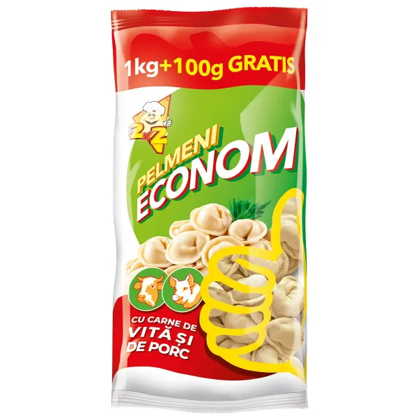 Пельмени Эконом 2х2 со свининой и говядиной 1100г, Casa Noastra - image 1