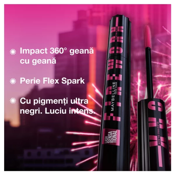 Maybelline Тушь Lash Sensational Firework Electro Black - image 5