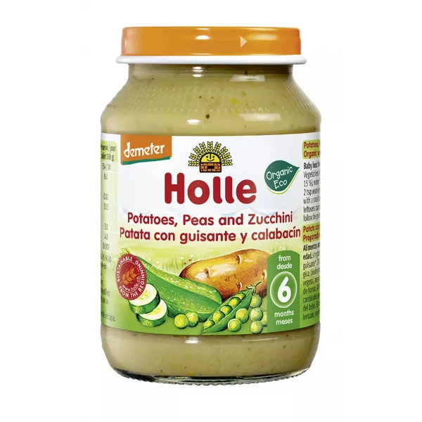 Holle Piure de cartofi, mazare și dovlecel (6 luni+) Bio Organic 190g - image 1