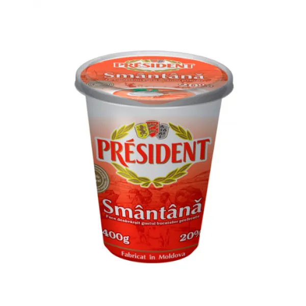 Smantana President 20% 400g pahar - image 2