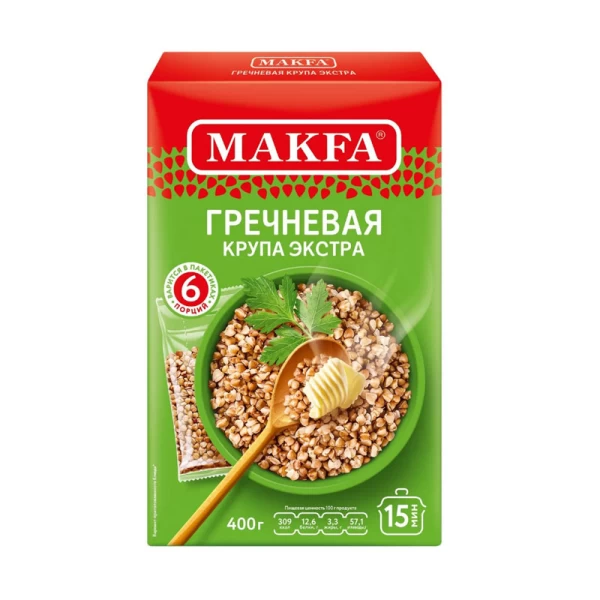 Makfa Крупа гречневая Экстра, 400 гр - image 1