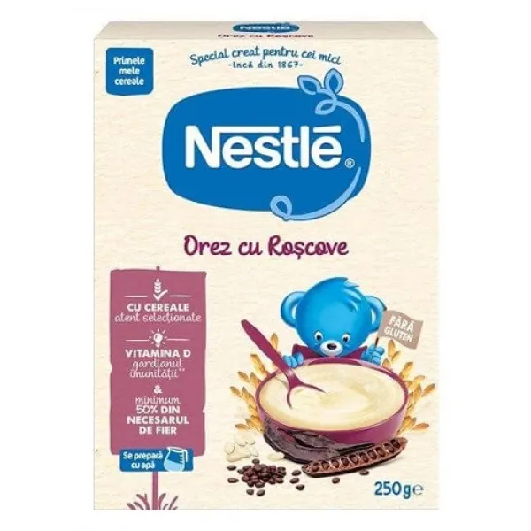 Каша рисовая безмолочная Nestle с рожковым деревом (6+ мес.), 250 г - image 1