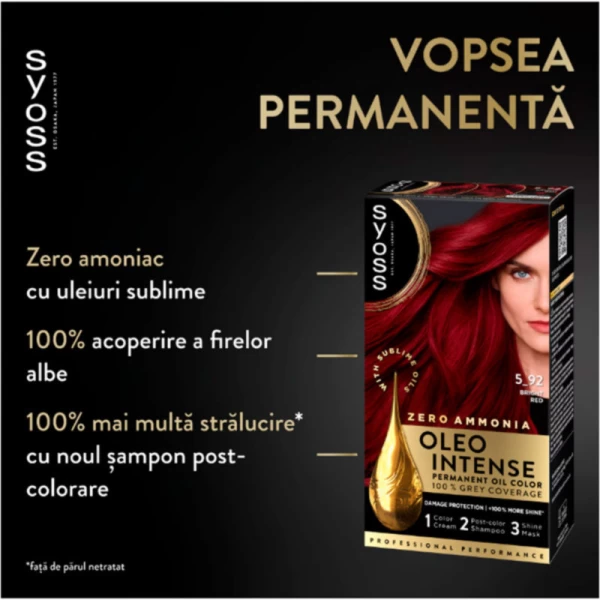 Syoss Oleo Краска для волос без аммиака Intense 5-92 Ярко-красный - image 2
