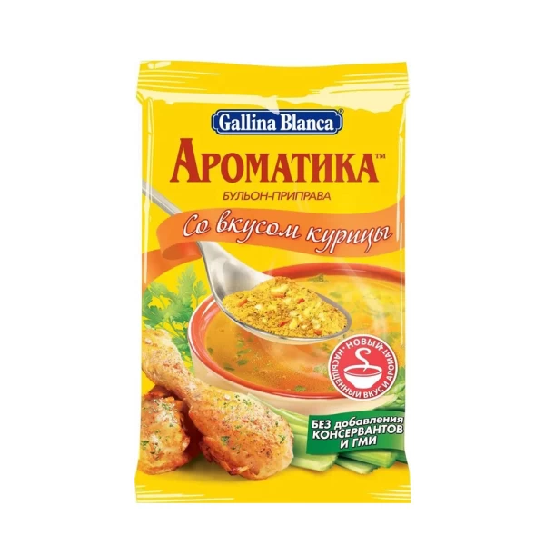 Бульон-приправа Ароматика Со вкусом курицы, 90г - image 1