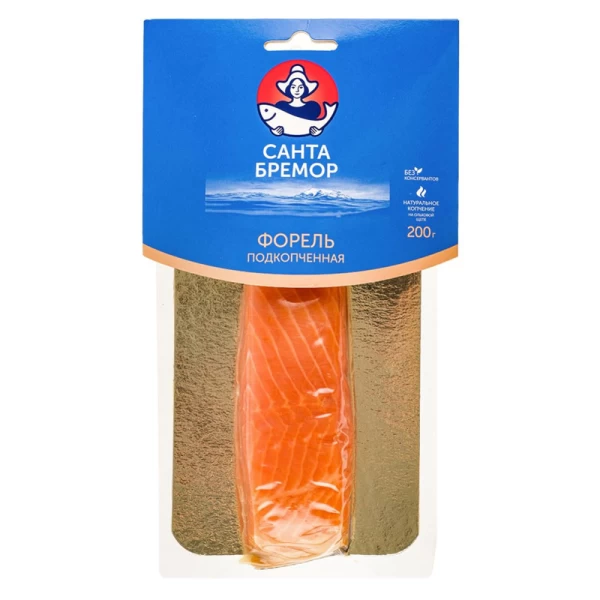 Санта Бремор Форель подкопченная филе-кусок 200г - image 2