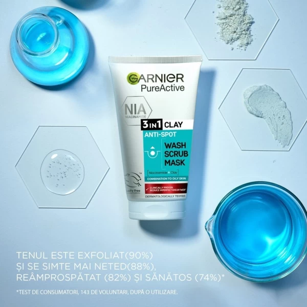 Гель для очищения 3 в 1 Skin Naturals Pure Active, 150 мл, Garnier - image 4