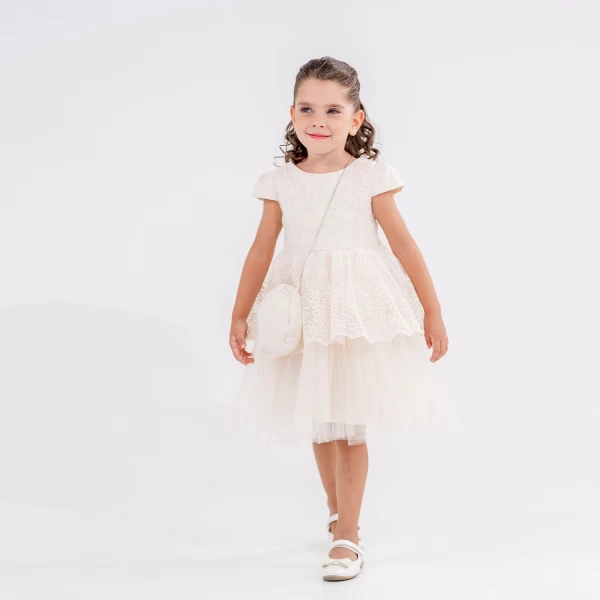Eray Kids Rochie cu sac din dantelă florală 92-110 cm 9377 - image 1