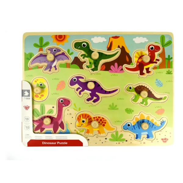 Деревянная игрушка-пазл TY859 Dinosaur - image 1