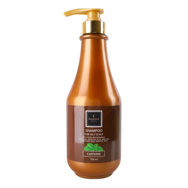 Famirel Sampon pentru scalp gras cu Cofeina, Menta si Minerale din Marea Moarta, 750ml - image 1