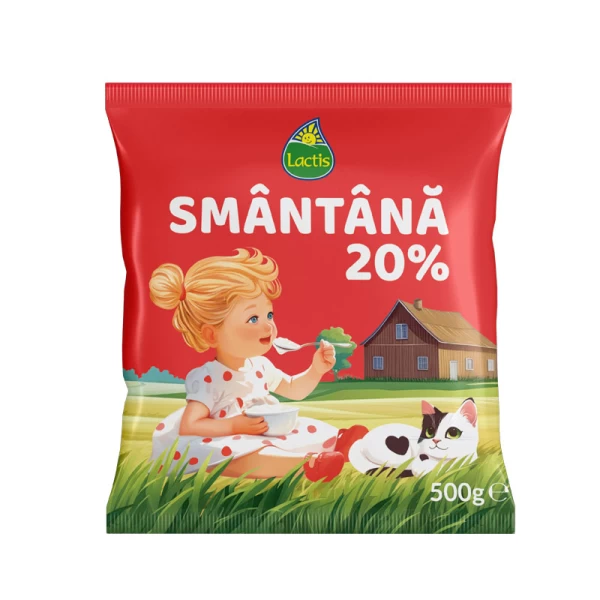 Lactis Smantana 20%, 500g (pungă) - image 1