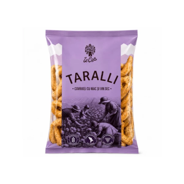 Tarallini Covrigei cu mac 200 g - image 1