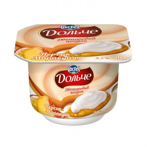 Dolce Iaurt în două straturi cu piersic-maracuia 3,2% 115g - image 2