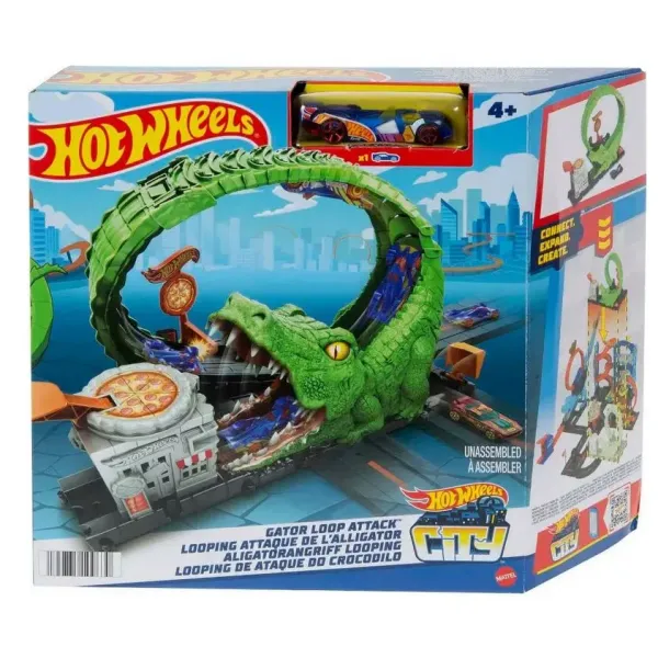 Игровой набор Hot Wheels City Атака аллигатора HKX39 - image 1
