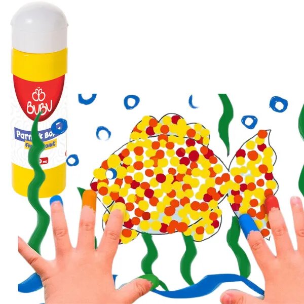 Vopsea galbena pentru pictura cu degetele, 250 ml - image 2