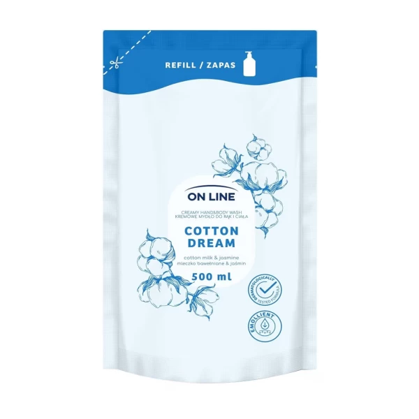 On Line Sapun crema 2in1 500ml (rezerva) Cotton Dream - image 1